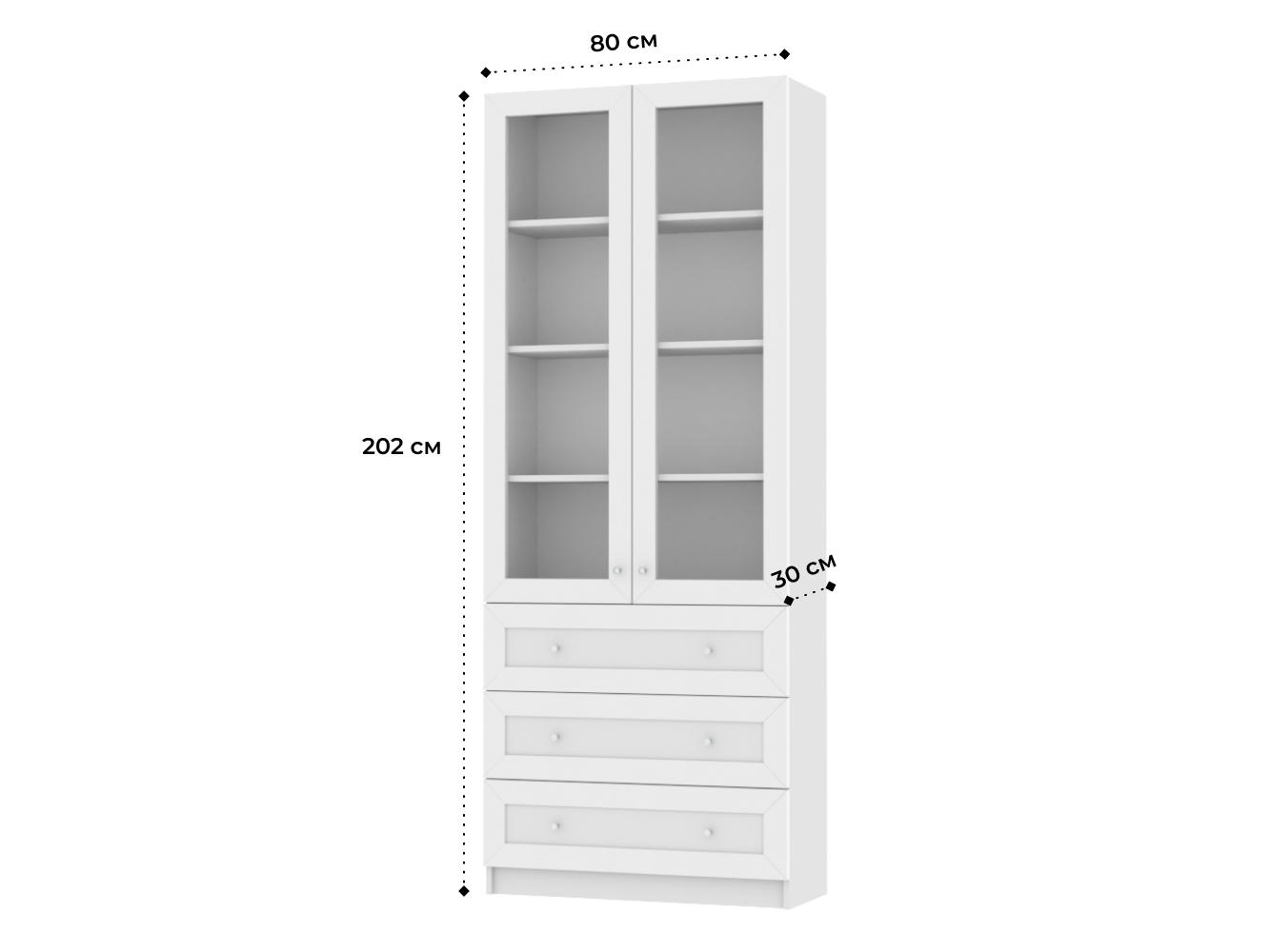 Изображение товара Книжный шкаф Билли 355 white ИКЕА (IKEA), 80x30x202 см на сайте adeta.ru