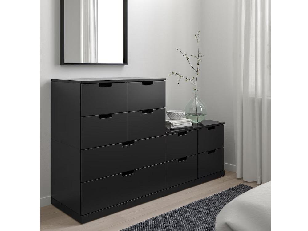 Комод Нордли 38 black ИКЕА (IKEA) изображение товара