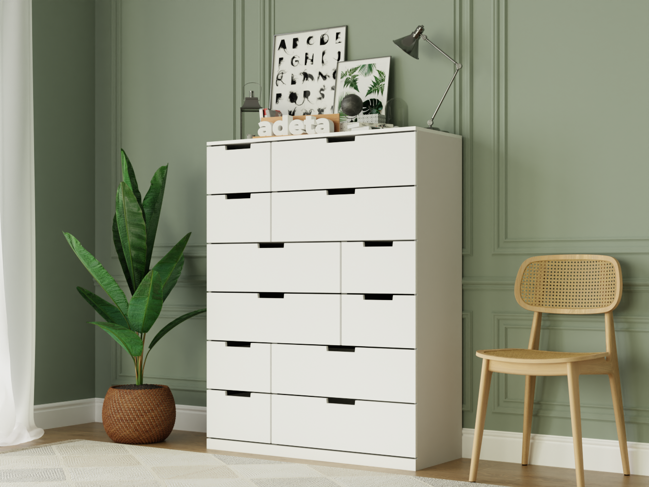 Комод Нордли 32 white ИКЕА (IKEA) изображение товара